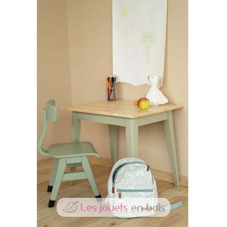 Silla escolar, color oliva LD8018 Little Dutch 2