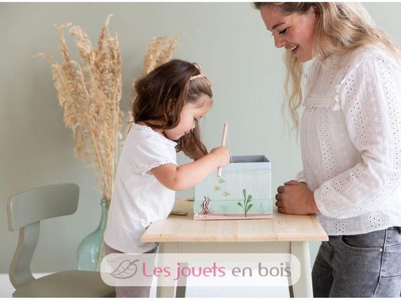 Silla escolar, color oliva LD8018 Little Dutch 4