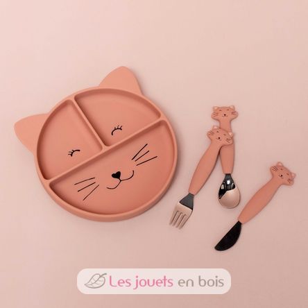 Cubiertos de 3 piezas en silicona Mrs Cat TX-96-454 Trixie 2