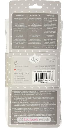 Pañal de muselina - Pois gris LLJ-121-000-018 Lulujo 5