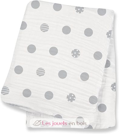 Pañal de muselina - Pois gris LLJ-121-000-018 Lulujo 1