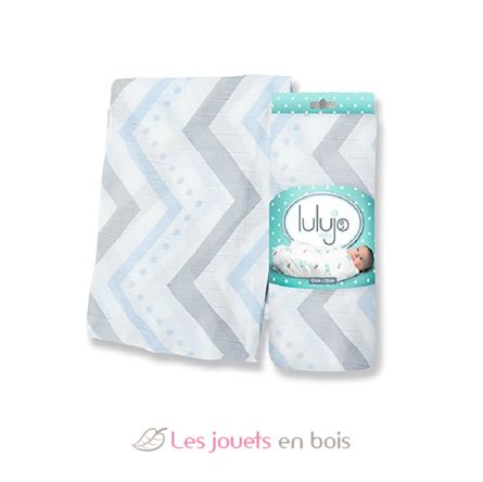 Pañal de bambú - Chevron bleu LLJ-121-005-005 Lulujo 1