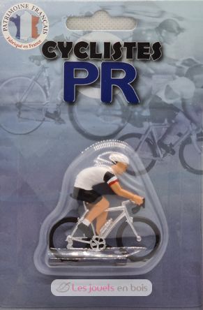 Figurita ciclista M maillot blanco con mangas azul blanco rojo FR-M11 Fonderie Roger 1