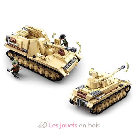 Army WWII - Tanque alemán 2 en 1 SL-M38-B0693 Sluban 5
