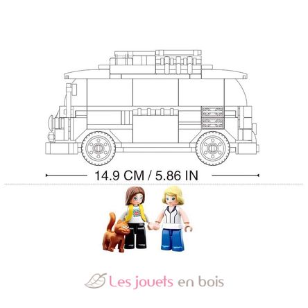 Model Bricks - Autobús Van Hippy SL-M38-B0707 Sluban 3