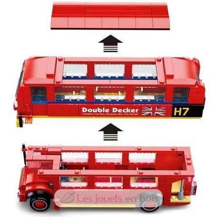 Model Bricks - Autobús de Londres SL-M38-B0708 Sluban 5