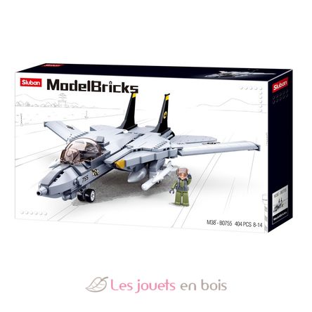 Model Bricks - Avión de combate a reacción SL-M38-B0755 Sluban 1