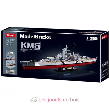 Model Bricks - Acorazado Bismarck SL-M38-B1102 Sluban 1