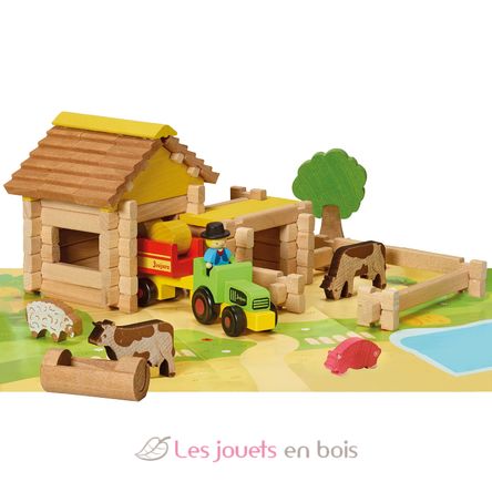 Mi primera granja con tractor 80 piezas JJ8238 Jeujura 3