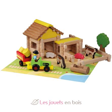 Mi primera granja con tractor 80 piezas JJ8238 Jeujura 2