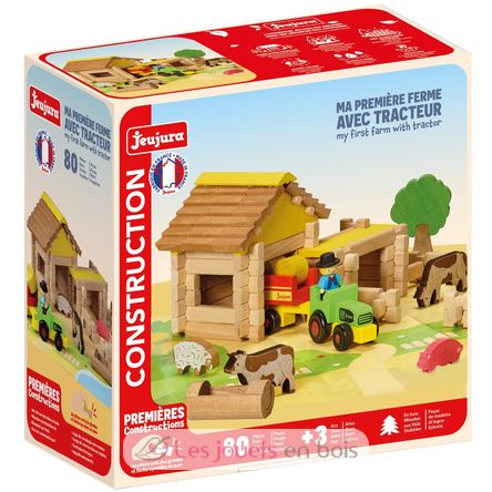 Mi primera granja con tractor 80 piezas JJ8238 Jeujura 1