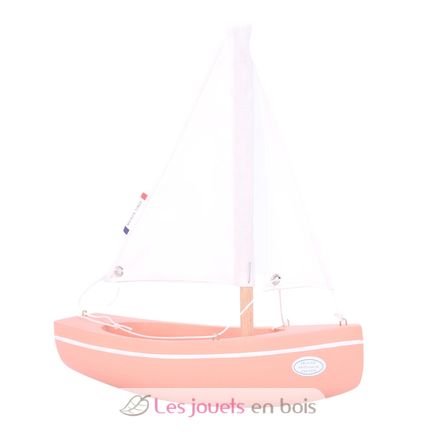 Barco de balandro rosa 21cm TI-N202-SLOOP-ROSE Maison Tirot 1