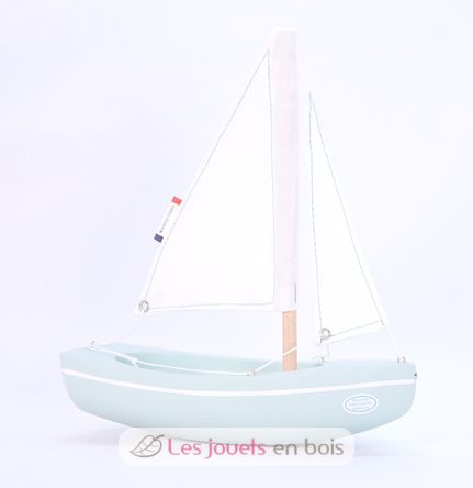 Barco Sloop verde agua 21cm TI-N202-SLOOP-VERT-EAU Maison Tirot 3