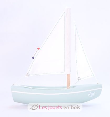 Barco Sloop verde agua 21cm TI-N202-SLOOP-VERT-EAU Maison Tirot 2