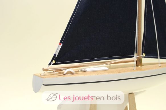 Velero Le Beajour con vela azul 30cm TI-N700-BEAJOUR-VOILE-BLEUE-30 Maison Tirot 3