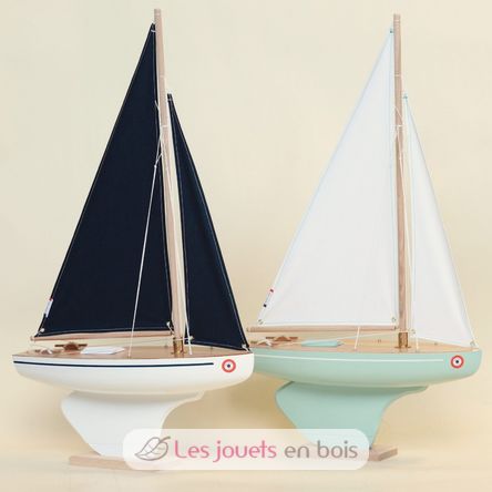 Velero Le Beajour verde mar 40cm TI-N702-BEAJOUR-VERT-EAU-40 Maison Tirot 4