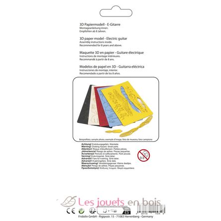 Modelo 3D de papel guitarra eléctrica FRI-11574 Fridolin 3