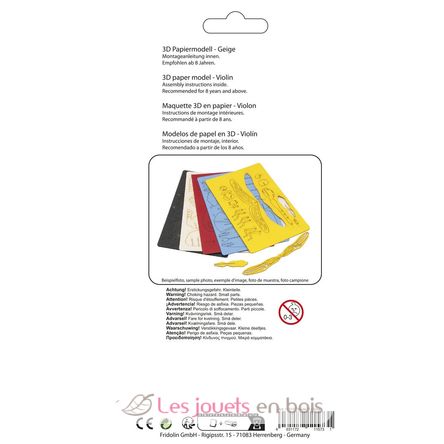 Modelo 3D de papel violín FRI-11573 Fridolin 3