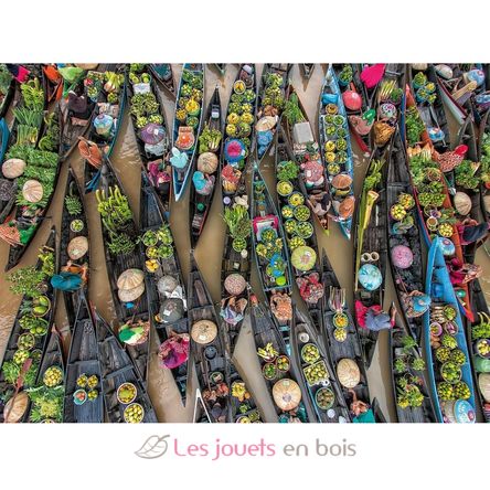 Puzzle Mercado flotante en Indonesia 500 piezas RAV12001813 Ravensburger 2