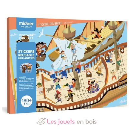 Pegatinas reutilizables civilizaciones MD1017 Mideer 1