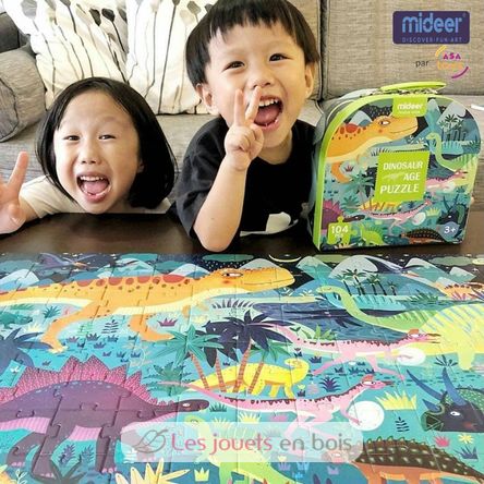 Maleta Puzzle My Dinosaur 104 pcs MD3026 Mideer 12