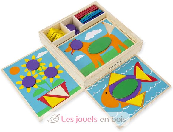 formas bloquea los patrones de aprendizaje MD-10528 Melissa & Doug 1
