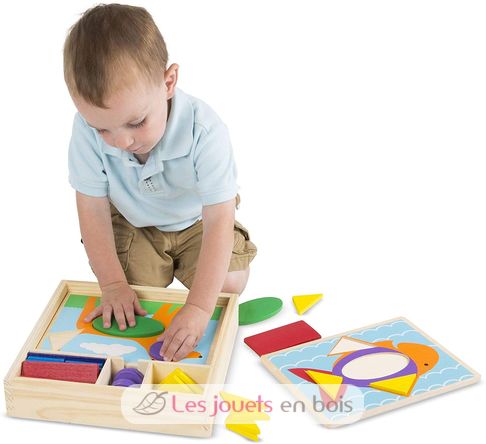 formas bloquea los patrones de aprendizaje MD-10528 Melissa & Doug 2