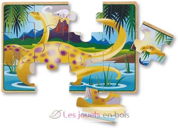 Juego de rompecabezas de dinosaurios de 12 piezas MD-13791 Melissa & Doug 5