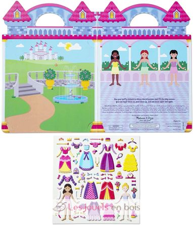 Cuaderno de pegatinas en relieve reposicionables princesas MD-19100 Melissa & Doug 5