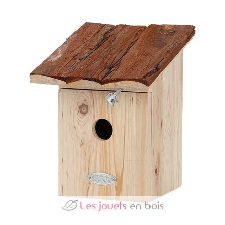 Caja nido para carbonero común con techo de corteza ED-NK112 Esschert Design 1