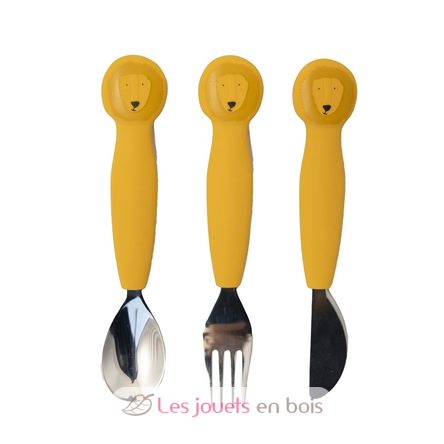 Cubiertos de 3 piezas en silicona Mr Lion TX-96-432 Trixie 1