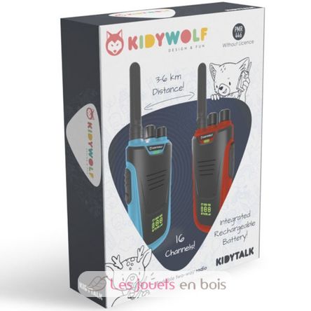 Kidytalk Walkie Talkies azul rojo KW-KIDYTALK-BR Kidywolf 6