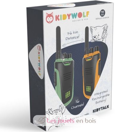 Kidytalk Walkie Talkies naranja verde KW-KIDYTALK-GO Kidywolf 6