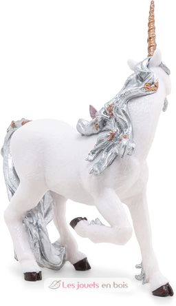 Figura unicornio plateada PA39038-2861 Papo 4