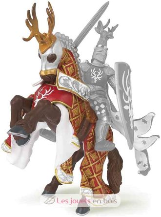 Figura del caballo del maestro de armas con escudo de ciervo PA39912-2870 Papo 4
