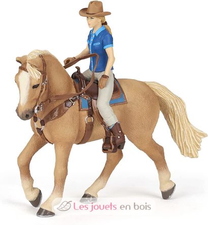 Figura del caballo occidental y su jinete PA-51566 Papo 11