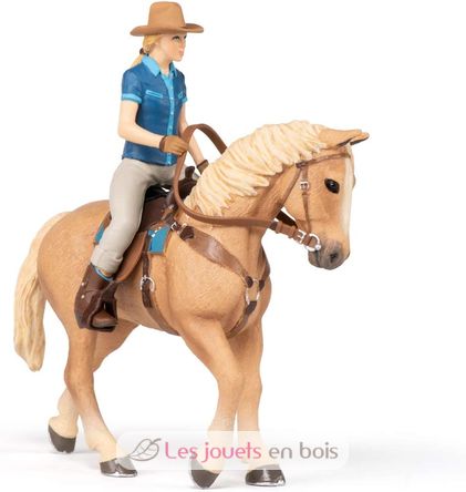 Figura del caballo occidental y su jinete PA-51566 Papo 2