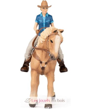 Figura del caballo occidental y su jinete PA-51566 Papo 3