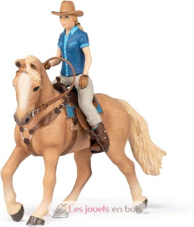 Figura del caballo occidental y su jinete PA-51566 Papo 5