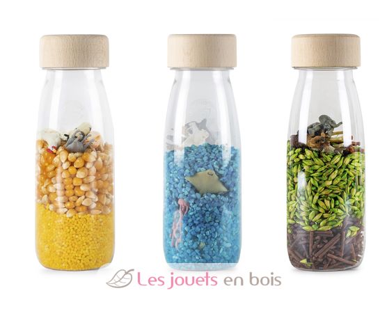 Pack de 3 botellas sensoriales Nature PB47649 Petit Boum 1