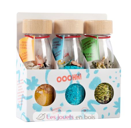 Pack de 3 botellas sensoriales Nature PB47649 Petit Boum 2