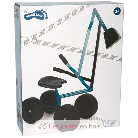 Excavadora de metal con ruedas azul LE12798 Small Foot company 10