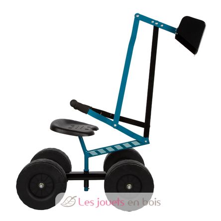 Excavadora de metal con ruedas azul LE12798 Small Foot company 2