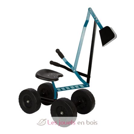 Excavadora de metal con ruedas azul LE12798 Small Foot company 1