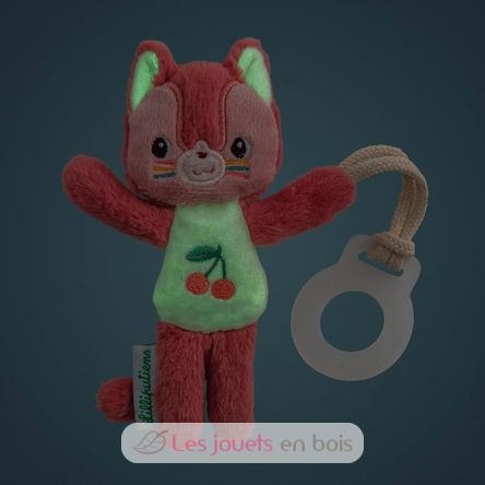Portachupetes que brilla en la oscuridad Jeanne la gata LL83592 Lilliputiens 3