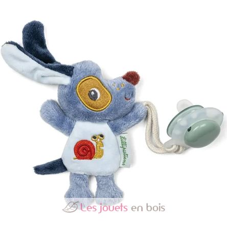 Portachupetes que brilla en la oscuridad Jules el perro LL83593 Lilliputiens 1