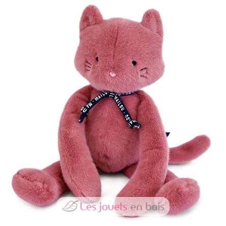 Peluche Gato Méloé 37 cm - Polvo de rosa MA0199 Maïlou Tradition 1