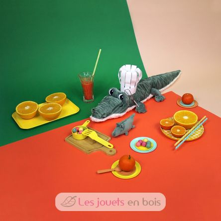 Mamá cocodrilo de peluche y su bebé DE76220 Les Déglingos 7