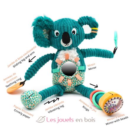Peluche de actividad de viaje Berlingos el koala DE42137 Les Déglingos 4