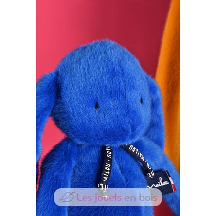 Peluche Conejo Méloé 37 cm - Azul eléctrico MA0325 Maïlou Tradition 2